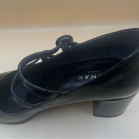 Black Patent Leather Jonak Paris Mary Jane Shoes Size 40 - Picture 10 of 11